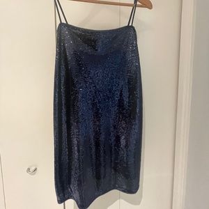 Navy Sequin Dress